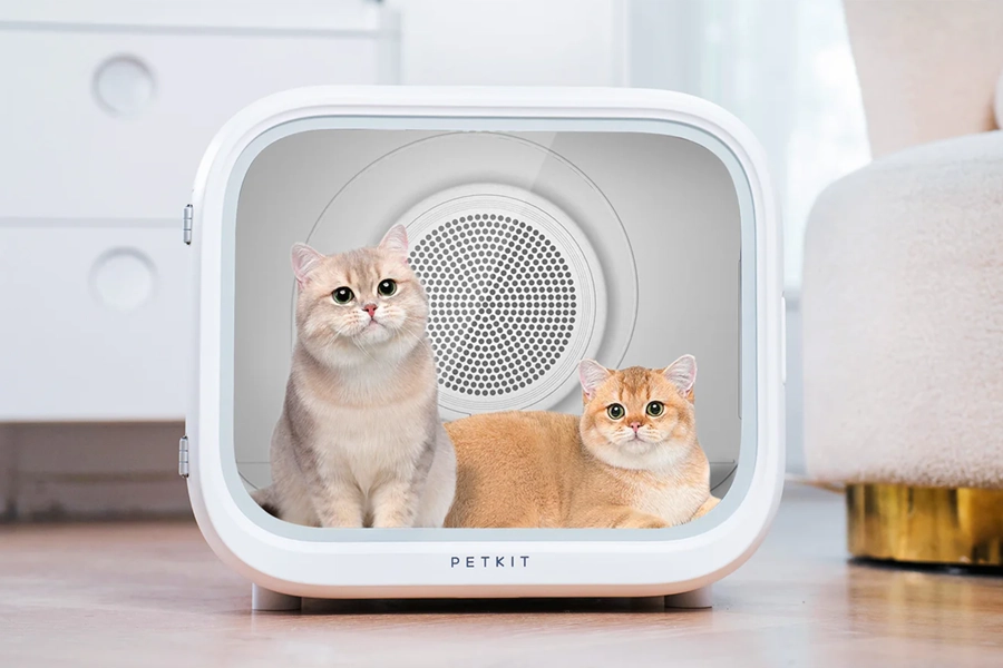 cat hair drying box